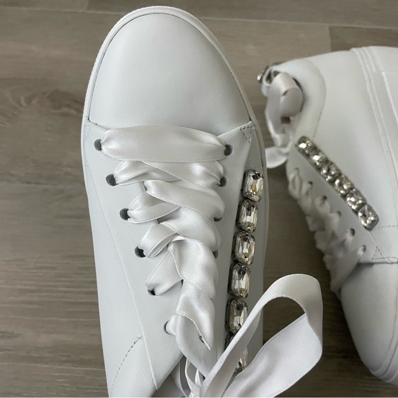 Kennel & Schmenger white rhinestone sneakers - Picture 4 of 10